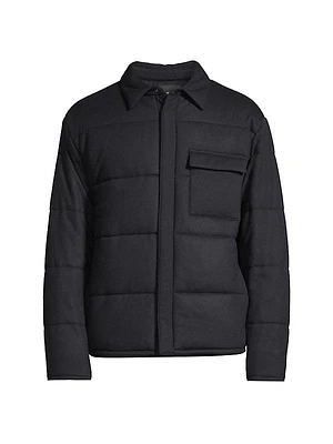 Quilted Wool Shirt Jacket