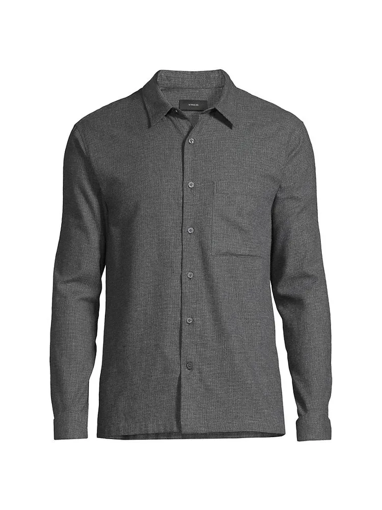 Mendocino Houndstooth Button-Front Shirt