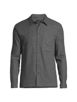 Mendocino Houndstooth Button-Front Shirt