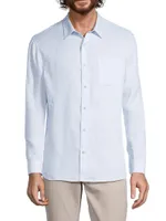 Linen Button-Front Shirt