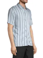 Pacifica Striped Button-Front Shirt