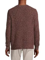 Wool-Blend Waffle-Knit Sweater