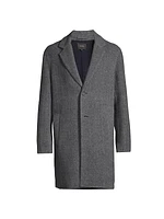 Herringbone Wool-Blend Coat