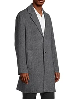 Herringbone Wool-Blend Coat