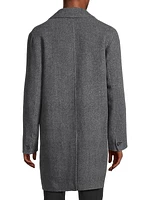 Herringbone Wool-Blend Coat