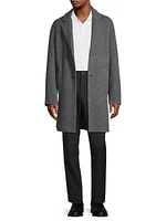 Herringbone Wool-Blend Coat