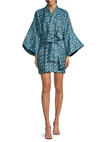 Daisy-Print Wrap Minidress