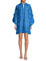 Floral Lace Mini Caftan