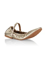 Kaddy Metallic Leather Ballet Flats