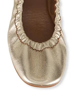 Kaddy Metallic Leather Ballet Flats