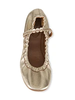 Kaddy Metallic Leather Ballet Flats