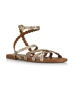 Kaddy Scalloped Leather Sandals