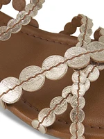 Kaddy Scalloped Leather Sandals