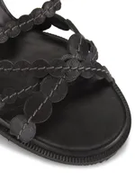 Kaddy 80MM Leather Block-Heel Sandals