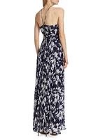 Eloise Pleated Chiffon Maxi Dress