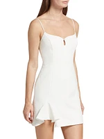 Jillian Crepe Sweetheart Minidress