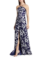 Giuliana Floral Ruched Maxi Dress