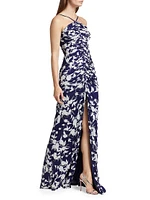 Giuliana Floral Ruched Maxi Dress