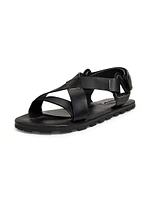 Crisscross Leather Sandals