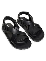 Crisscross Leather Sandals