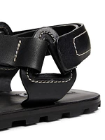 Crisscross Leather Sandals