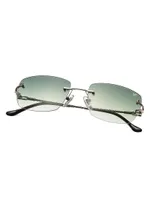 Bal Harbour 56MM 24K Gold Rectangular Sunglasses