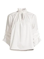 Kieran Ruffled Cotton Blouse