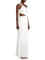 Kristin Twist One-Shoulder Maxi Dress