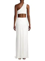 Kristin Twist One-Shoulder Maxi Dress