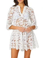 Umbrella Tiered Lace Minidress