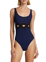 Octavia Swirling Cut-Out One-Piece Swimsuit