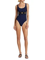 Octavia Swirling Cut-Out One-Piece Swimsuit