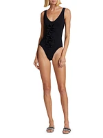 Tess V-Neck One-Piece Swimsuit