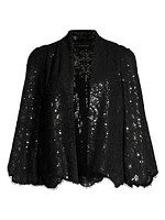 Delilah Sequined Chatilly Lace Jacket