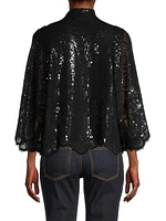 Delilah Sequined Chatilly Lace Jacket