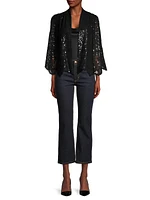 Delilah Sequined Chatilly Lace Jacket