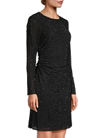 Sloane Sequined Knit Minidress