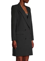 Ivy Double-Breasted Twill Blazer Dress