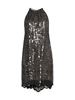 Maya Sequined Lace Sheath Dress