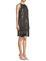 Maya Sequined Lace Sheath Dress