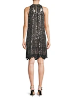 Maya Sequined Lace Sheath Dress