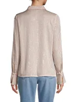 Callie Studded Silk-Blend Blouse