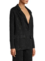 Keira Embellished Denim Blazer