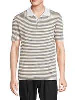 Striped Cotton Polo Shirt