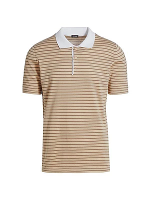 Striped Cotton Polo Shirt
