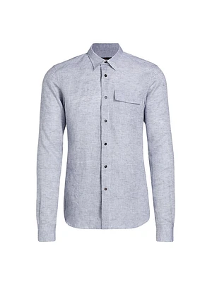 Buba Linen Button-Front Shirt