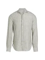 Striped Linen-Blend Shirt