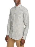 Striped Linen-Blend Shirt