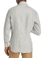 Striped Linen-Blend Shirt