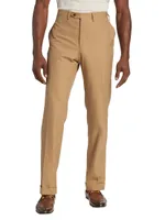 Cotton Flat-Front Trousers